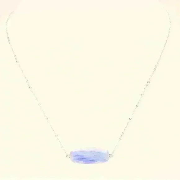 NATURAL STONE PENDANT GOLD CHAIN - Picture 1 of 2